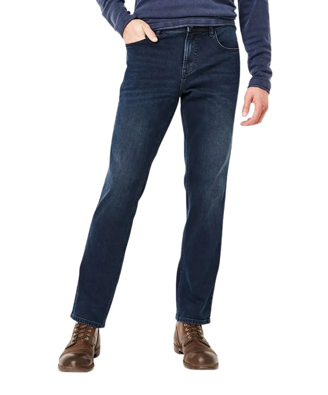 Paddocks Ranger Pipe Jeans in dunkelblauer Waschung