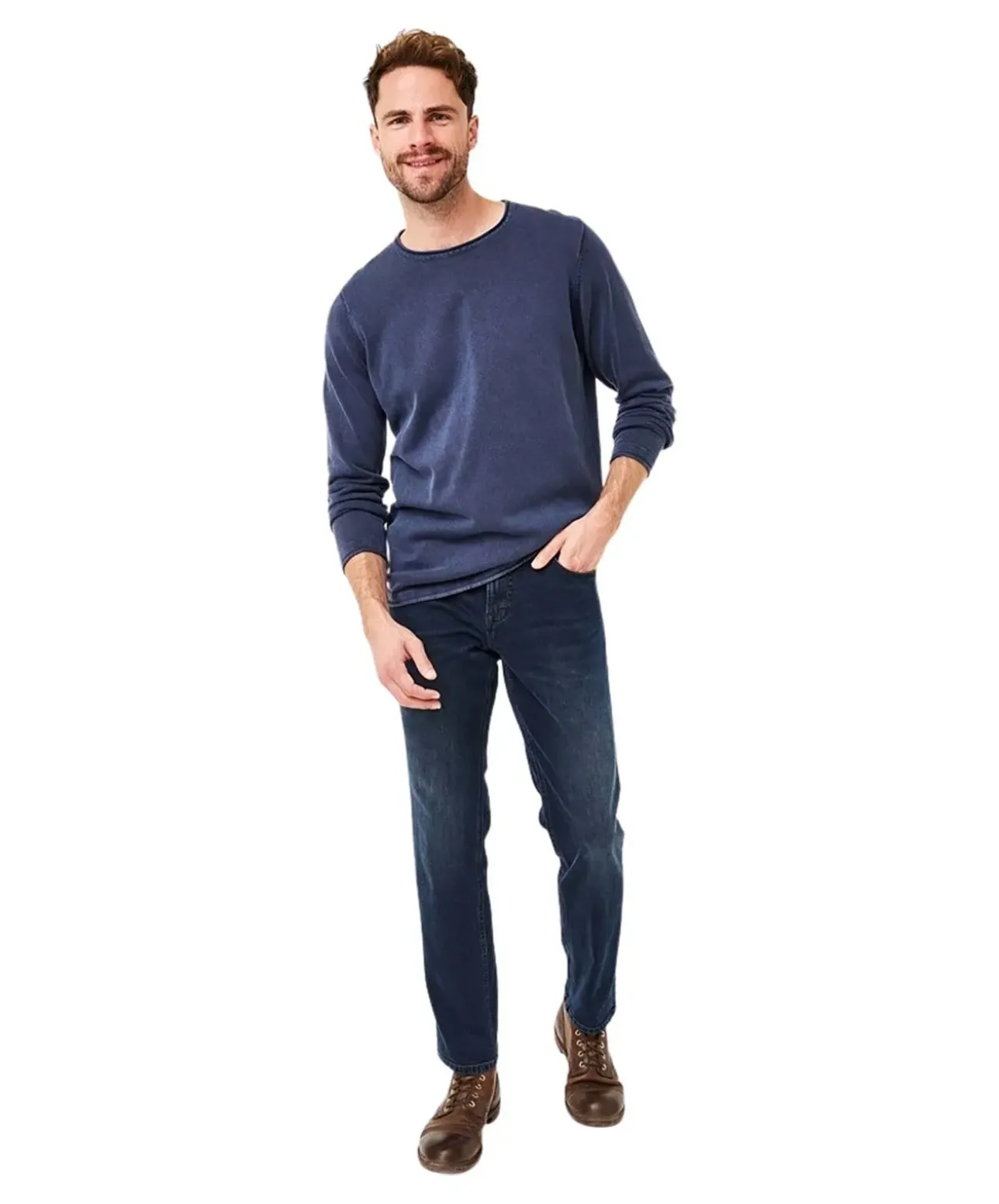 Paddocks Ranger Pipe Jeans in dunkelblauer Waschung
