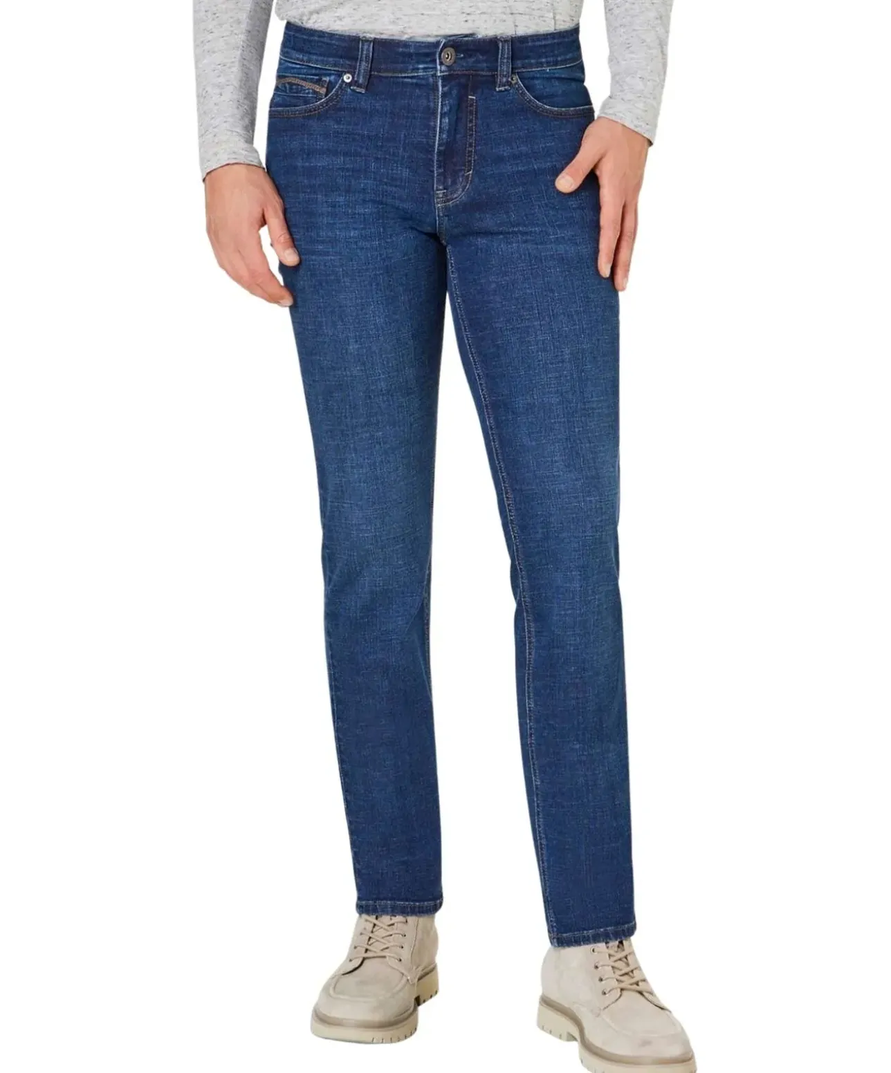 Paddocks Ranger Pipe Jeans in mittelblauer Waschung