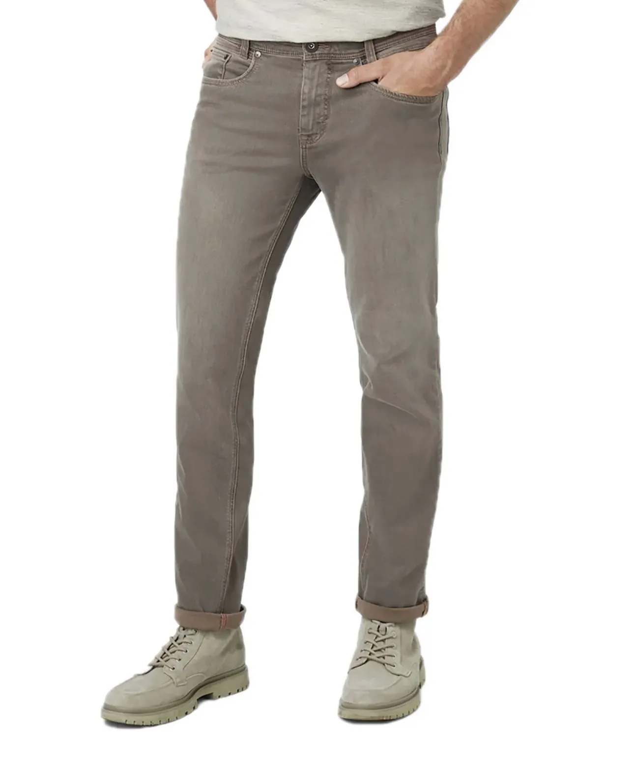 Paddocks Ranger Pipe Jeans hellbrauner Waschung