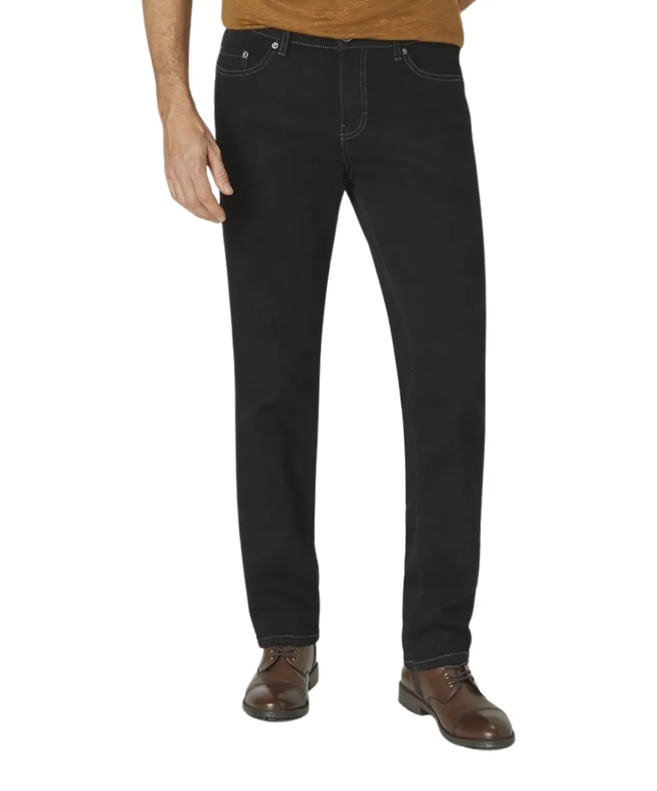Paddocks Ranger Pipe Jeans in schwarzer Waschung