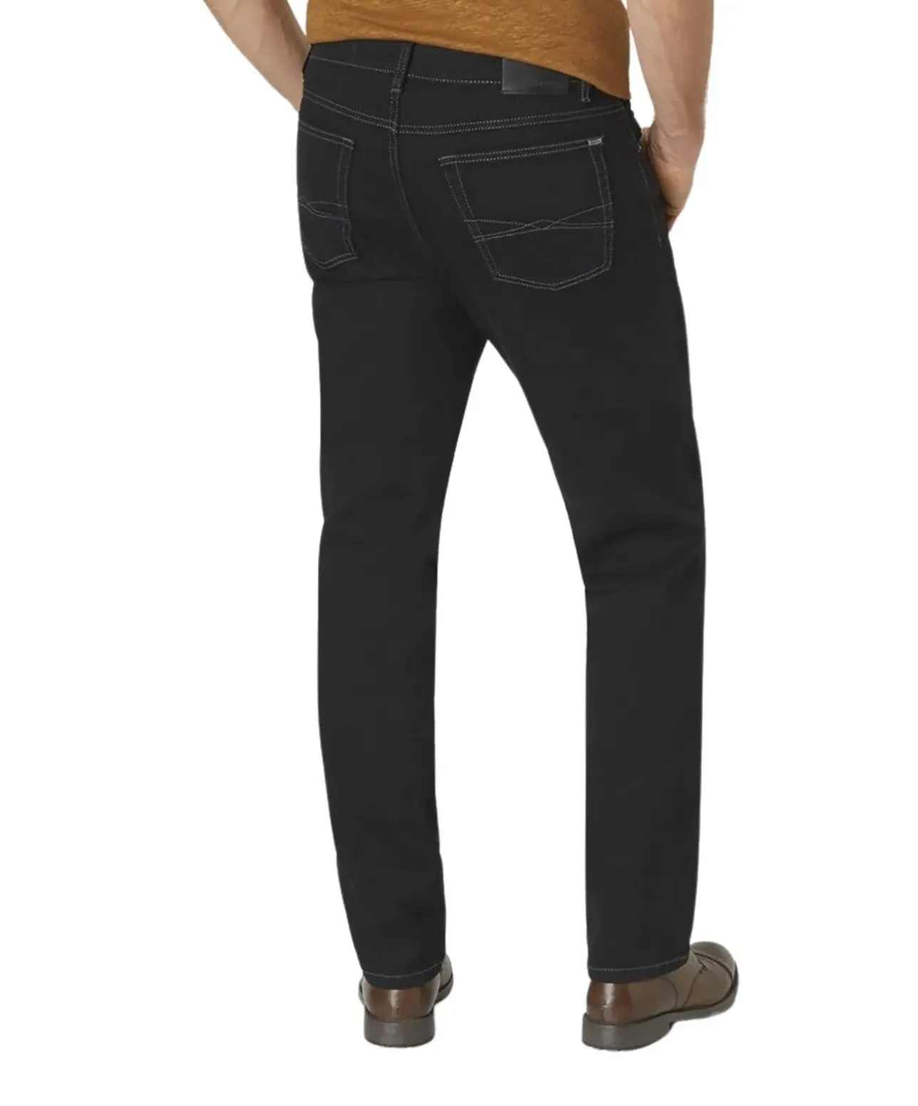 Paddocks Ranger Pipe Jeans in schwarzer Waschung