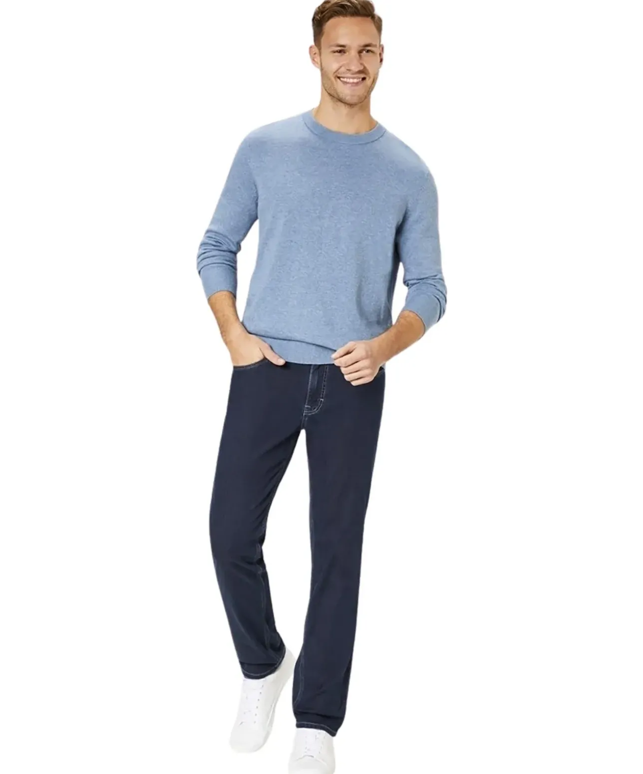 Paddock's Ranger Pipe Jeans in Dunkelblauer Waschung