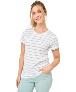 Paddocks T-Shirt gestreift mit Rundhals in Powder Green