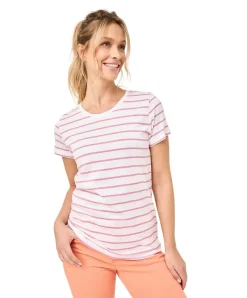 Paddocks T-Shirt gestreift mit Rundhals in Rosaton