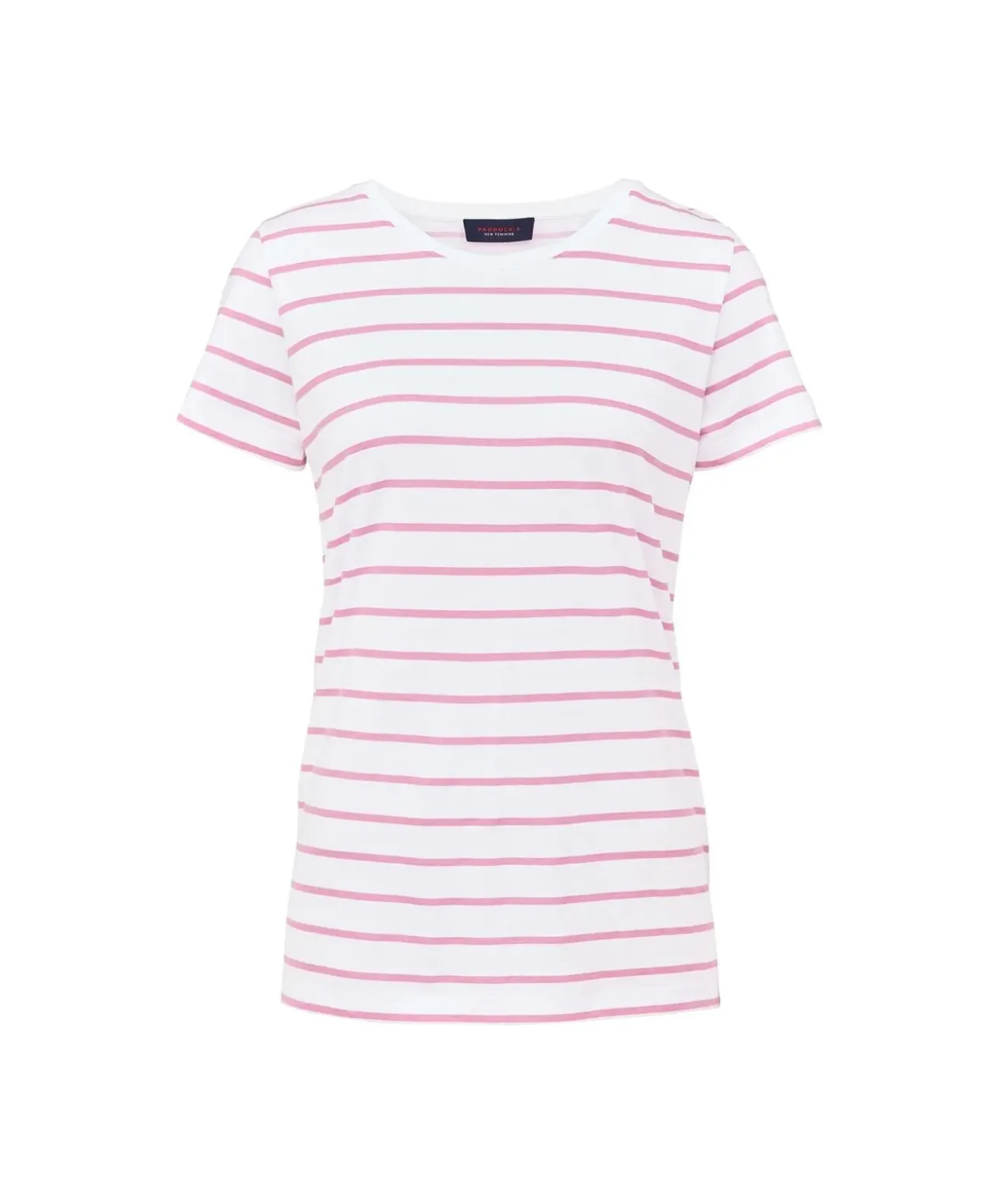 Paddocks T-Shirt gestreift mit Rundhals in Rosaton