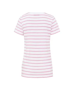 Paddocks T-Shirt gestreift mit Rundhals in Rosaton