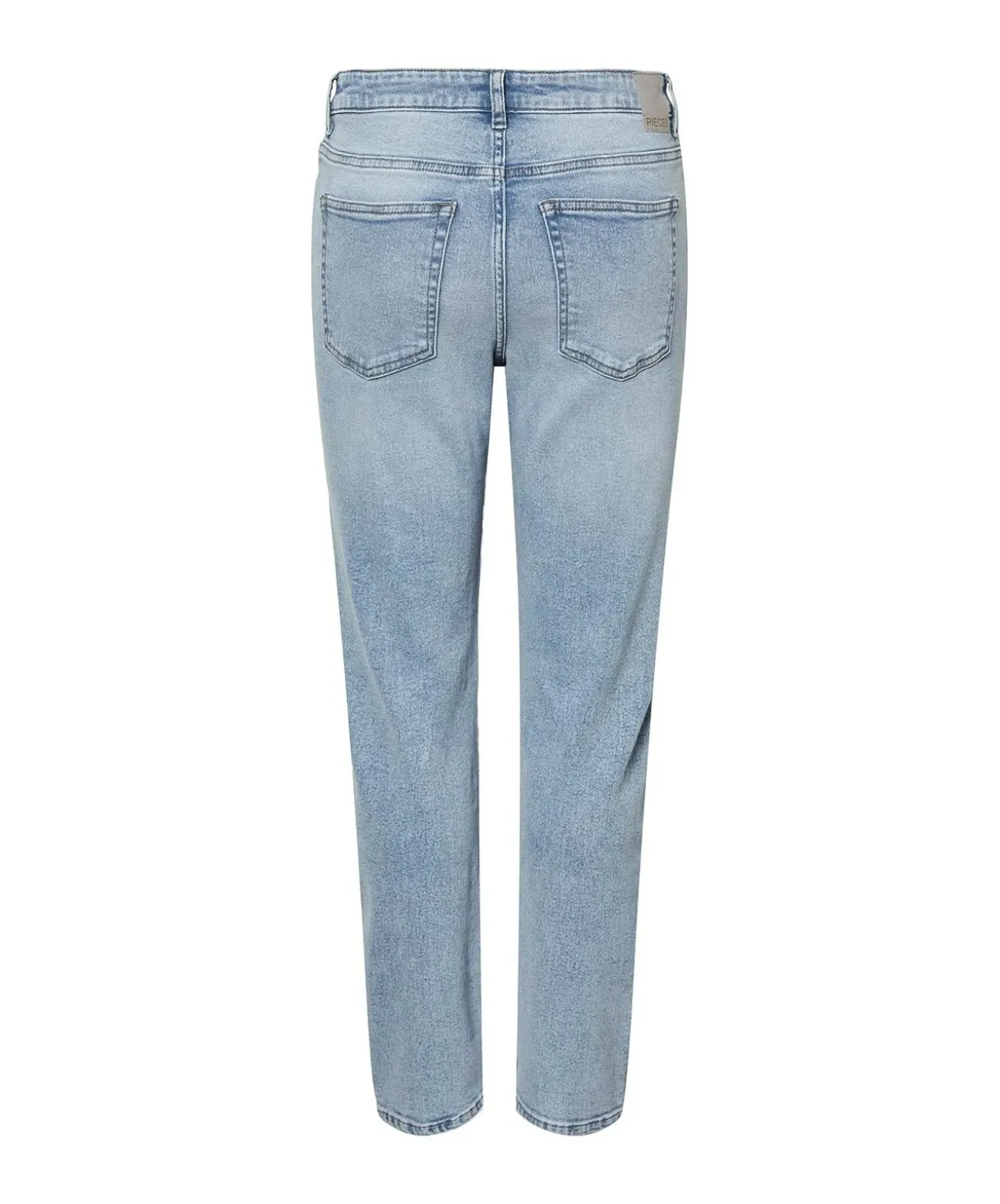 Pieces Bella knöchellange Jeans in Stonewash mit hohem Bund
