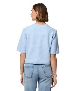 Pieces Cardigan Silly mit Rundhals in Hellblau