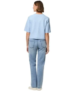 Pieces Cardigan Silly mit Rundhals in Hellblau