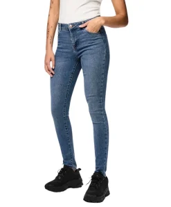 Pieces Dana Jeans Skinny Fit in Mittelblau