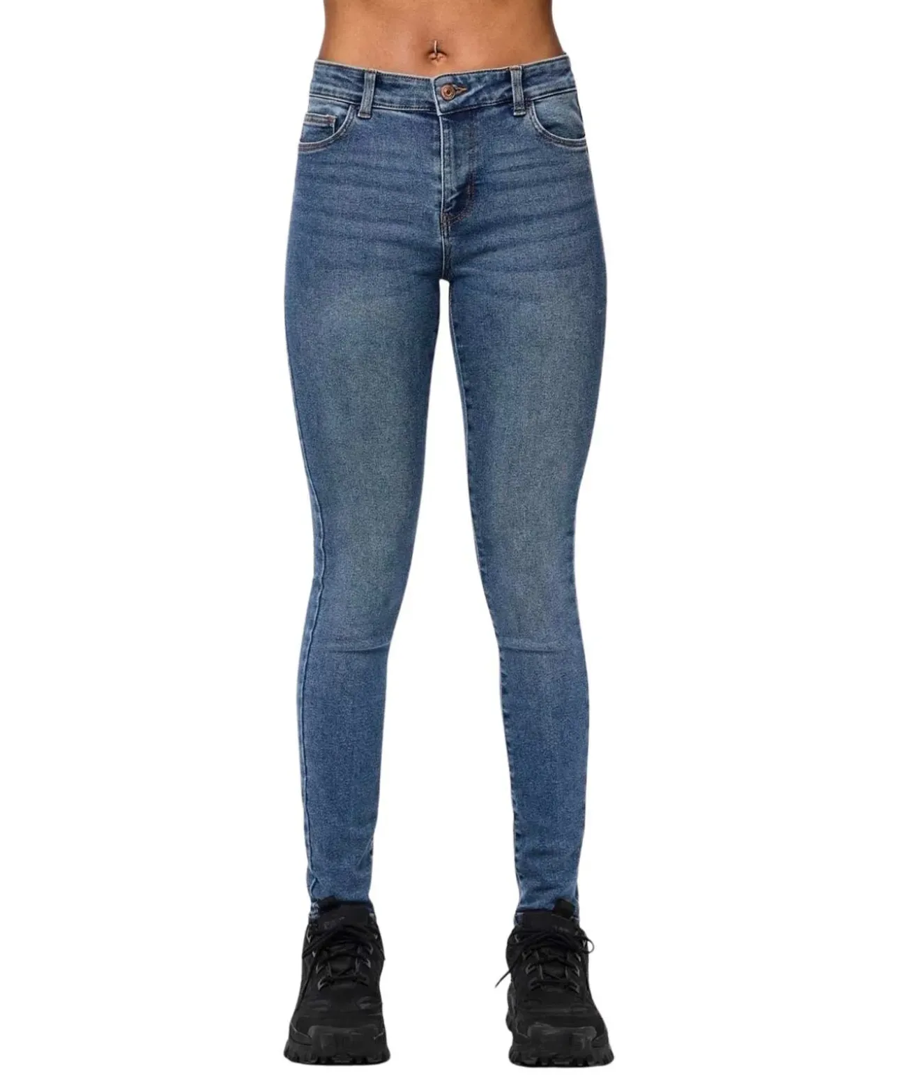 Pieces Dana Jeans Skinny Fit in Mittelblau