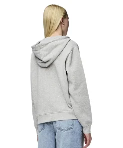 Pieces Hoodie Zip Chilli in Hellgrau