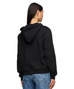Pieces Hoodie Zip Chilli in Schwarz