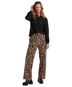 Pieces Hose Gurla mit Leo-Print