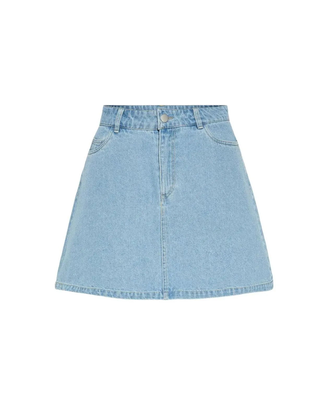 PIECES Jeansrock in A-Linie aus hellblauem Denim