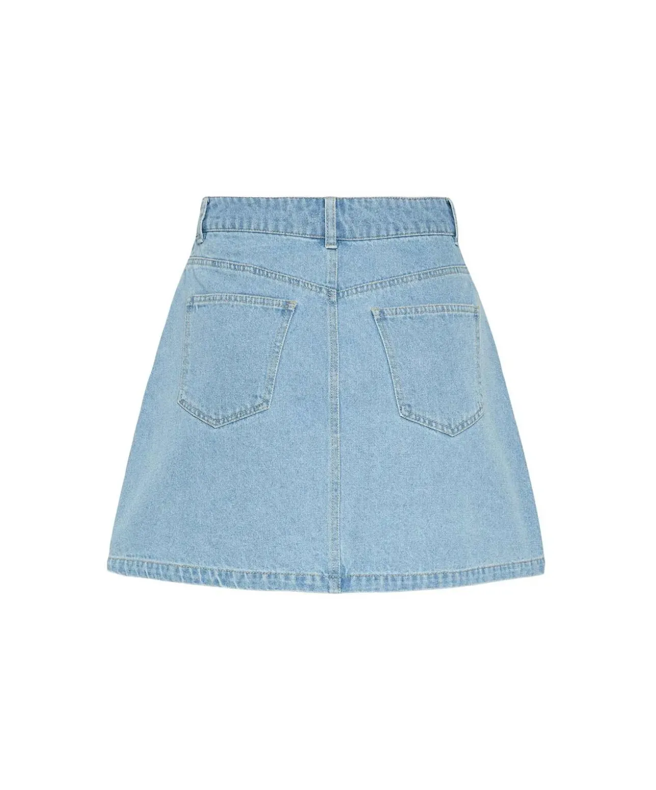 PIECES Jeansrock in A-Linie aus hellblauem Denim