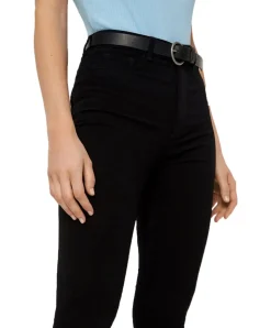 Pieces Jeggings mit hohe Taille in Schwarz