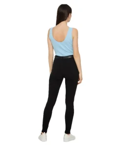 Pieces Jeggings mit hohe Taille in Schwarz