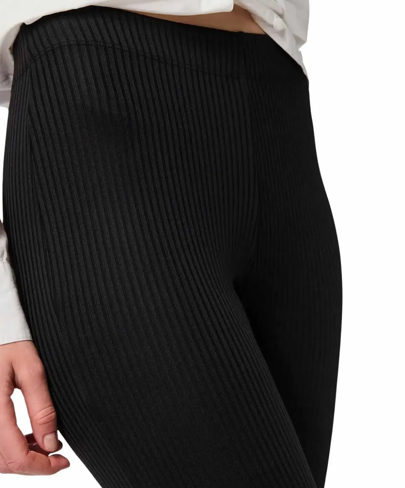 Pieces Jerseyhose Toppy in Schwarz