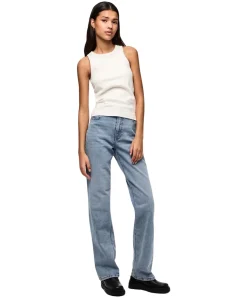 Pieces Kelly Jeans Straight Fit in Hellblau