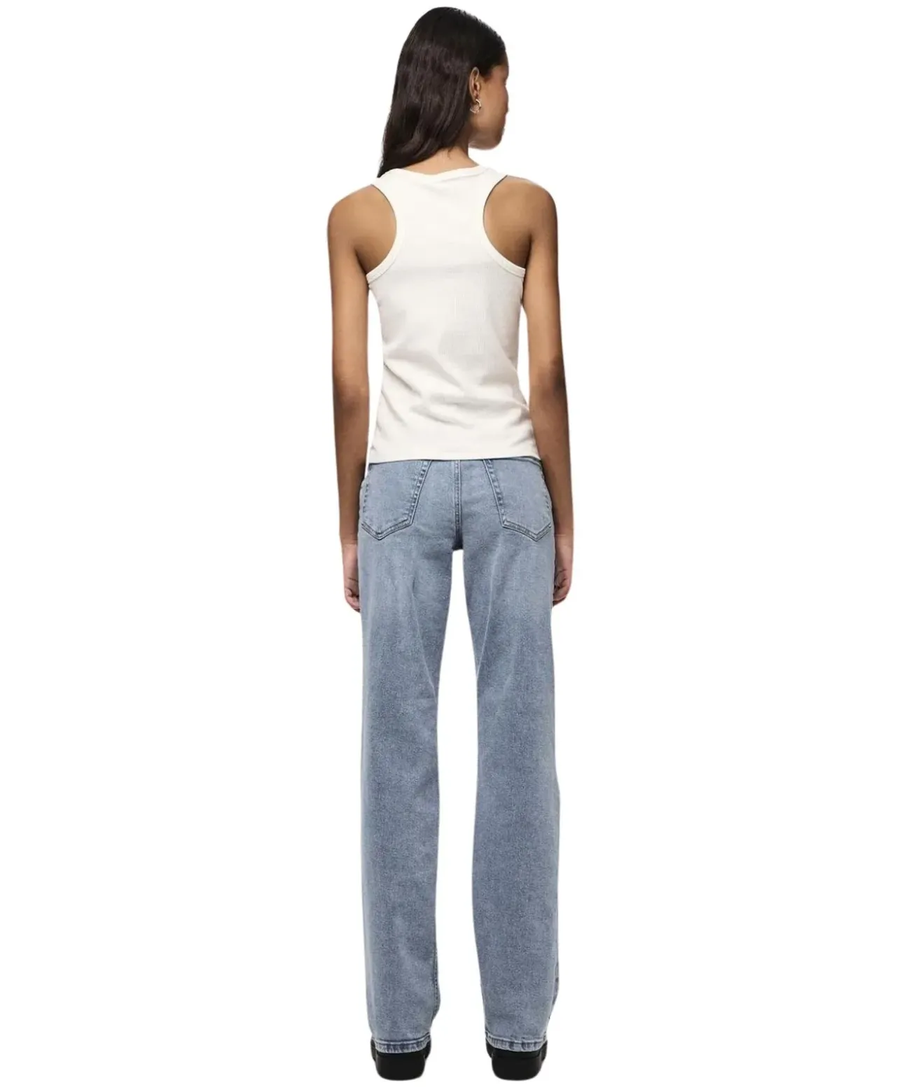 Pieces Kelly Jeans Straight Fit in Hellblau