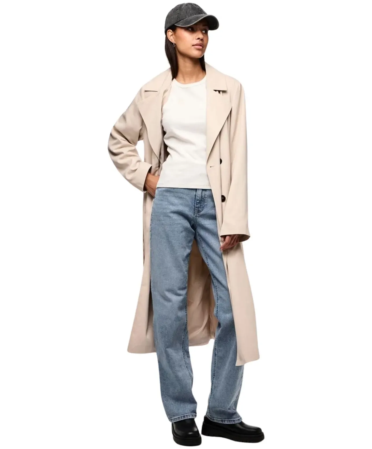 Pieces Kelly Jeans Straight Fit in Hellblau