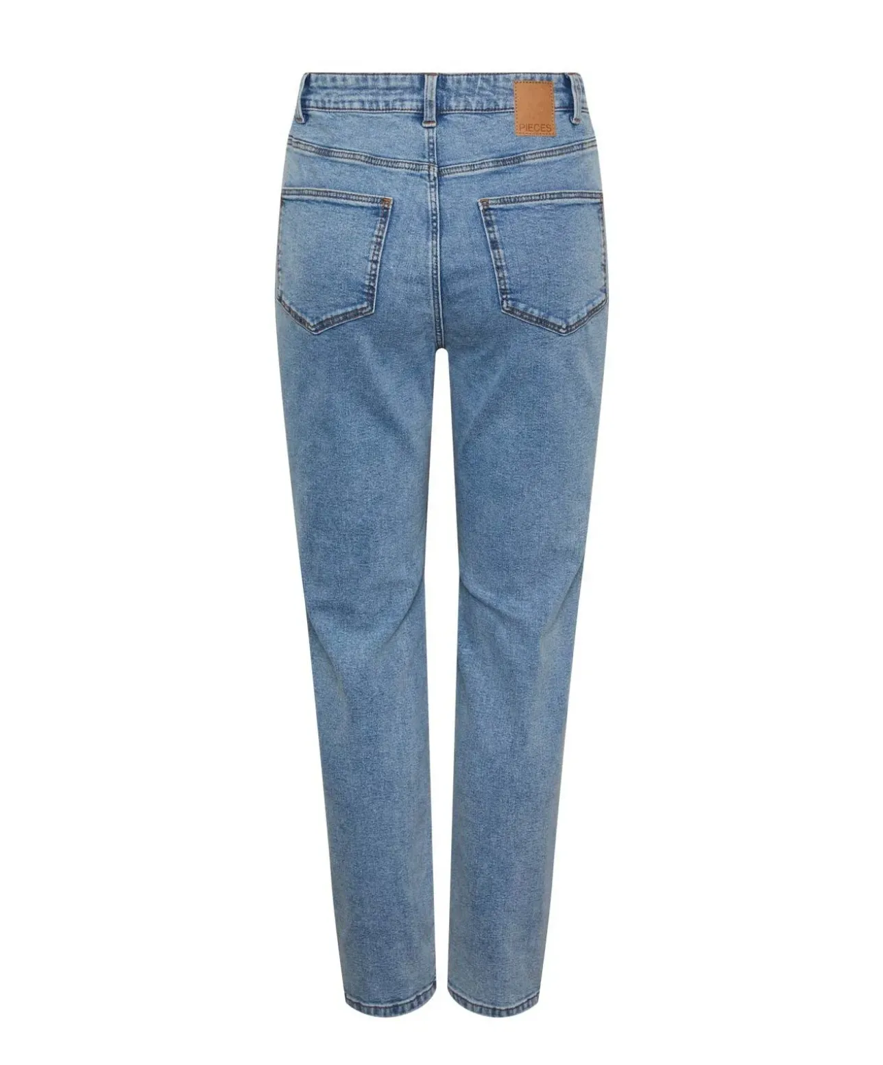Pieces Kesia Mom Jeans mit hohem Bund in Hellblau