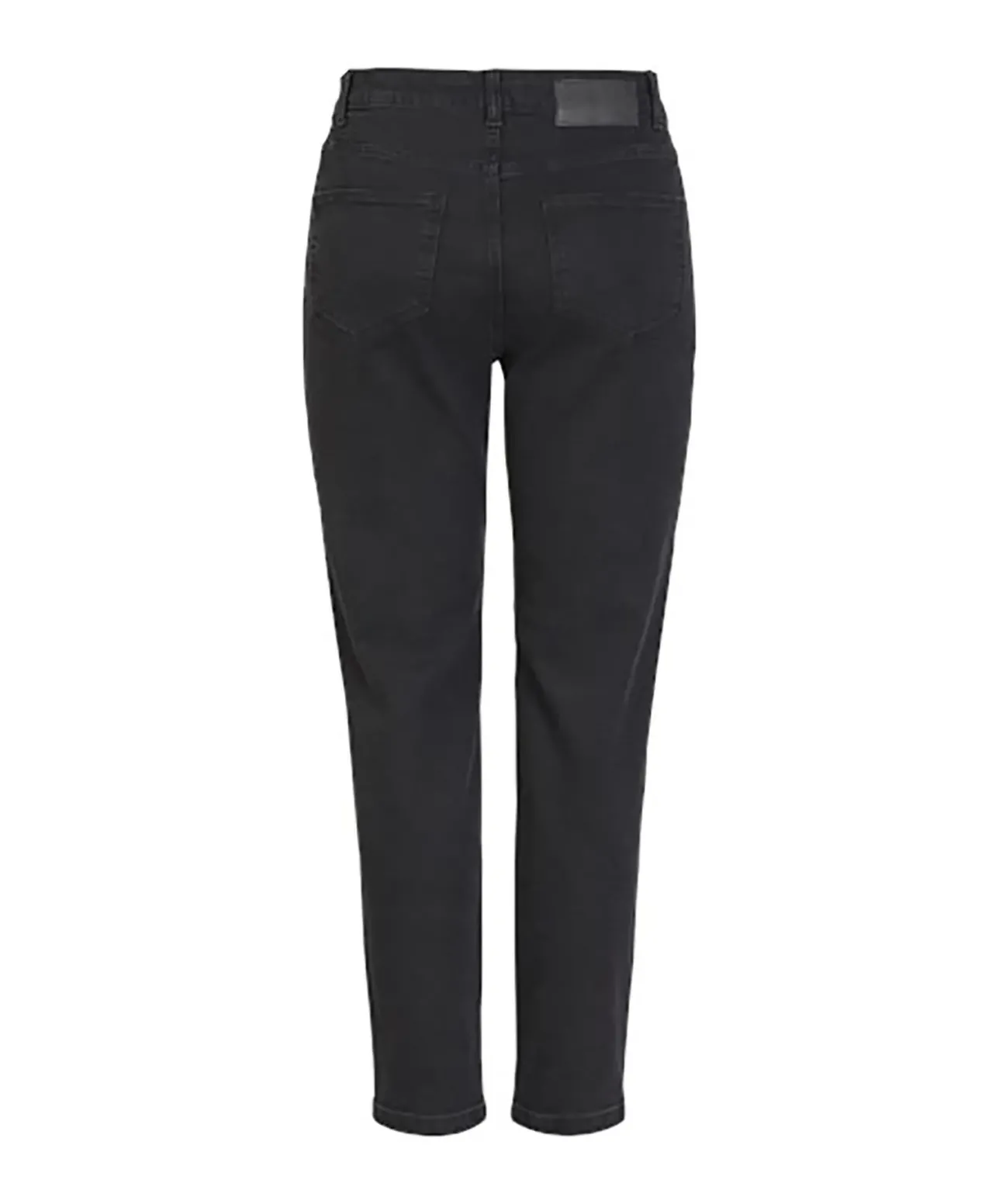 PIECES Kesia Mom-Fit Jeans in Schwarz mit Knöchellänge