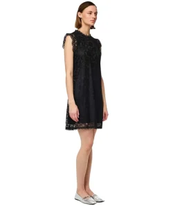 Pieces Kleid mit Spitze Olline in Schwarz