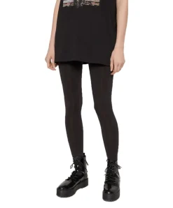 Pieces Leggings London in Schwarz