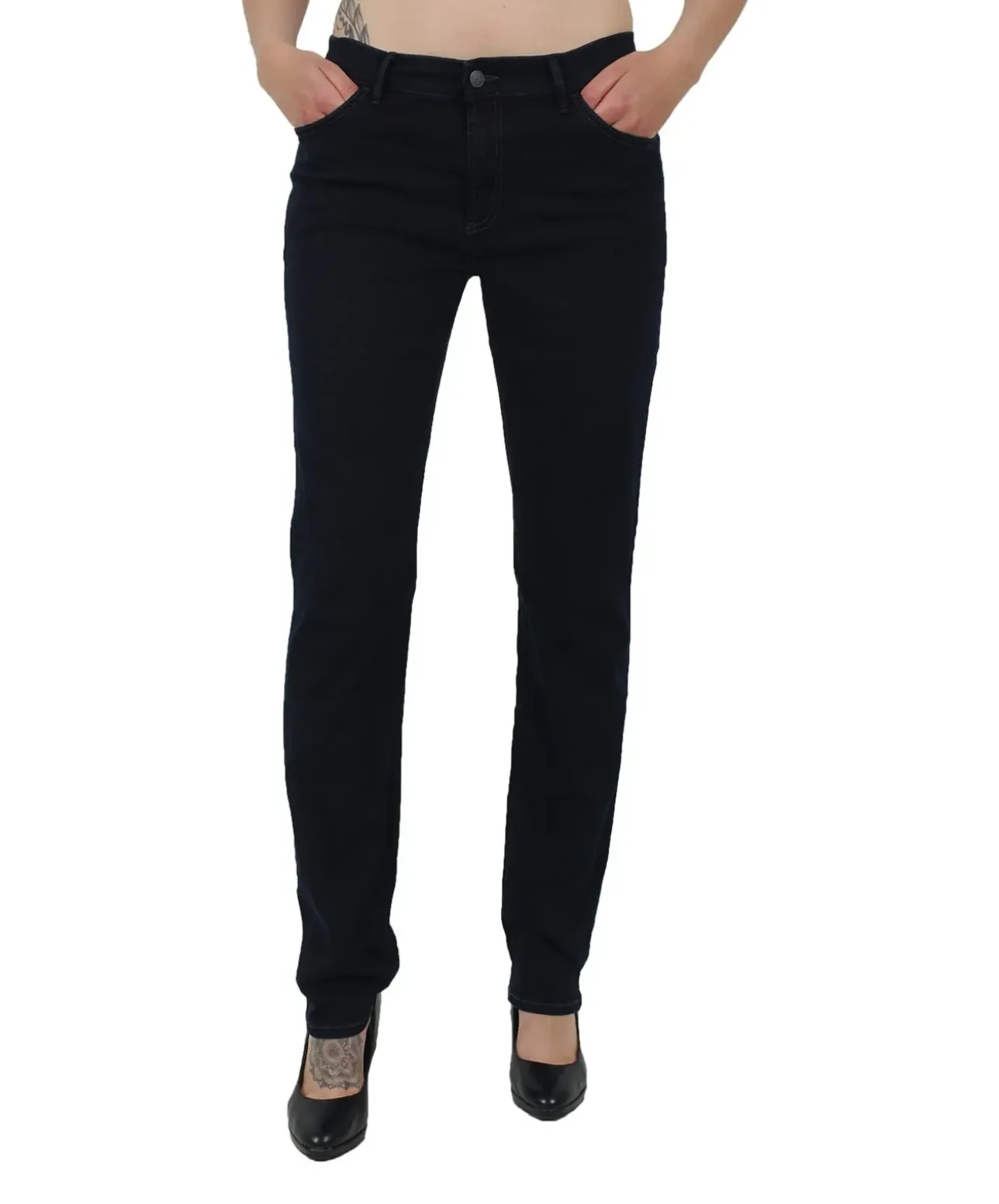 Pioneer Damen-Jeans Kate mit schlanker Silhouette in Dunkelblau