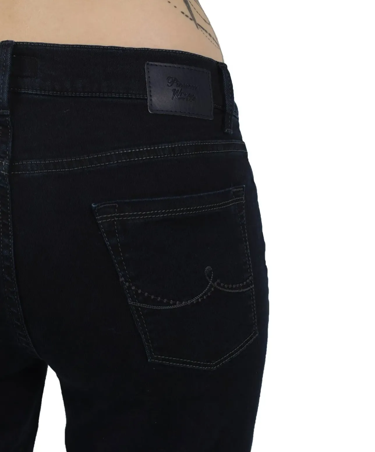 Pioneer Damen-Jeans Kate mit schlanker Silhouette in Dunkelblau
