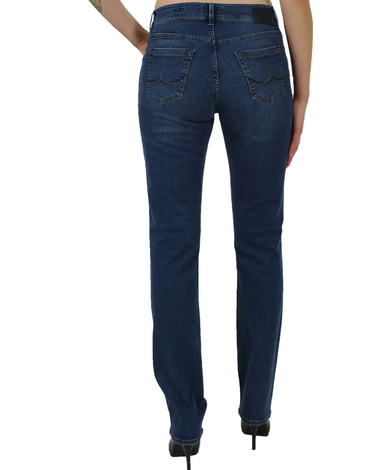 Pioneer Damen-Jeans Regular Fit Kate in Mittelblau