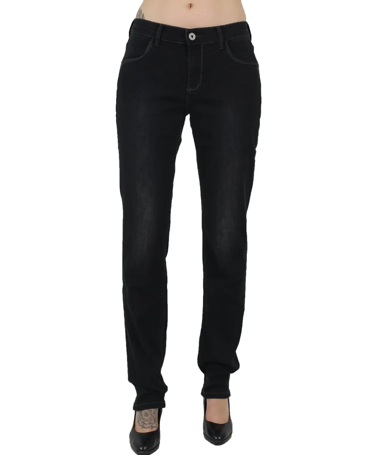 Pioneer Damen-Jeans Sally in dunkler Waschung