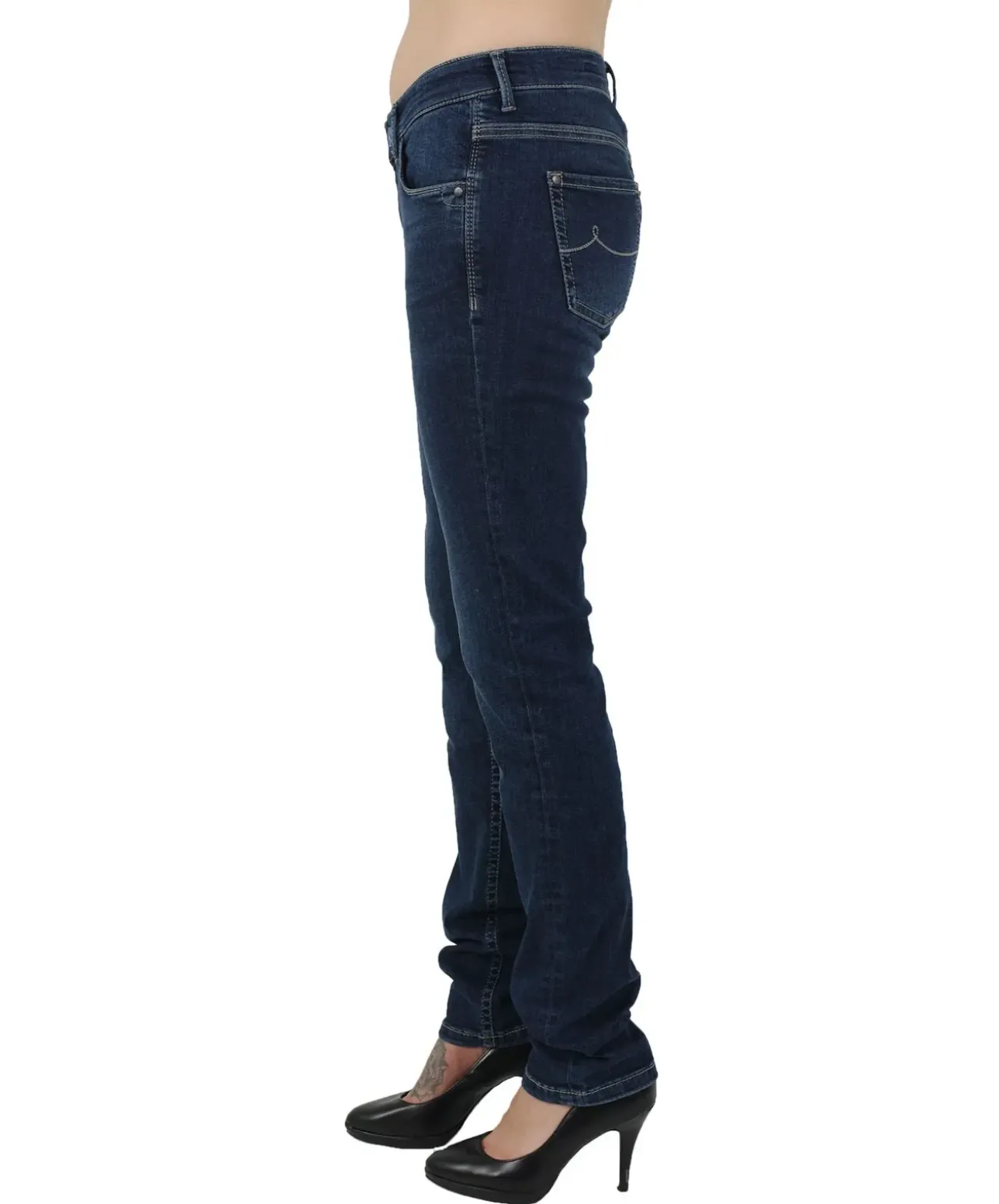 Pioneer Jeans Straight Sally im dunkelblauen Used-Look