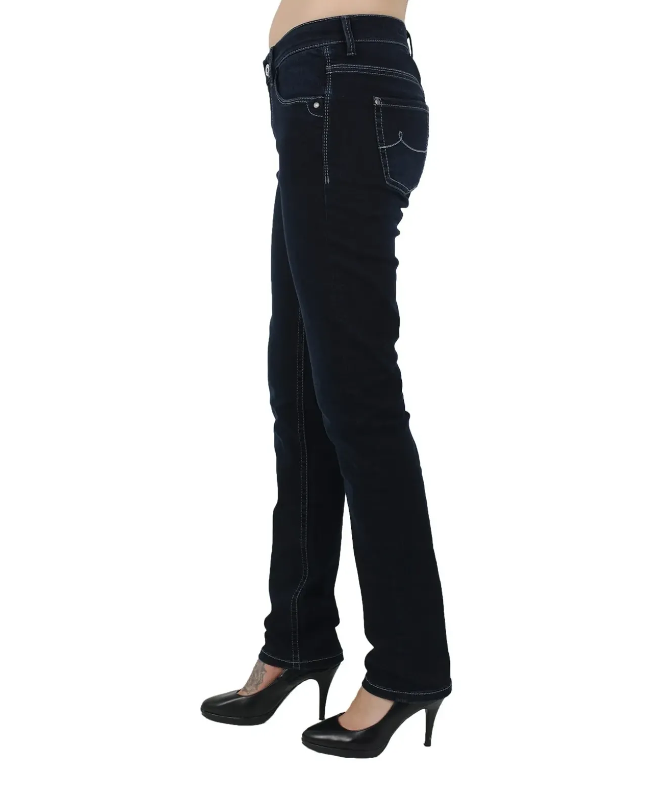 Pioneer Jeans Straight Sally in Dunkelblauer Waschung