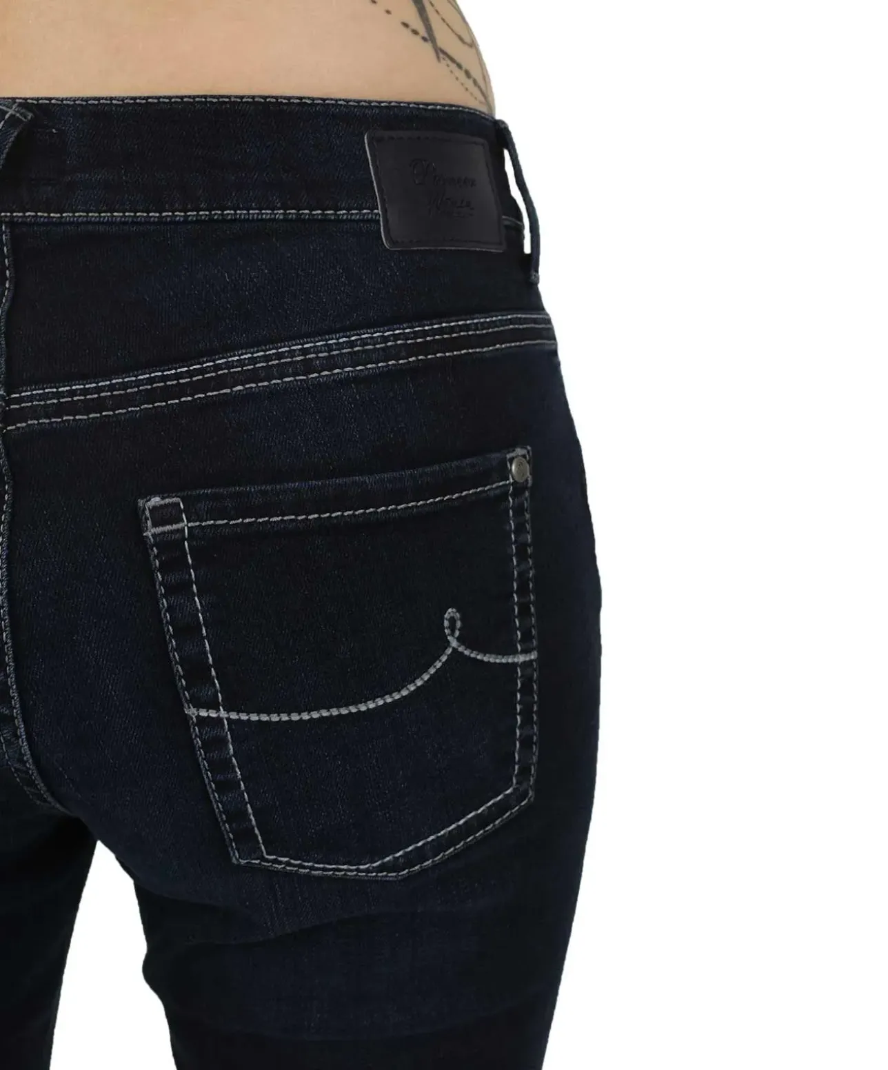 Pioneer Jeans Straight Sally in Dunkelblauer Waschung