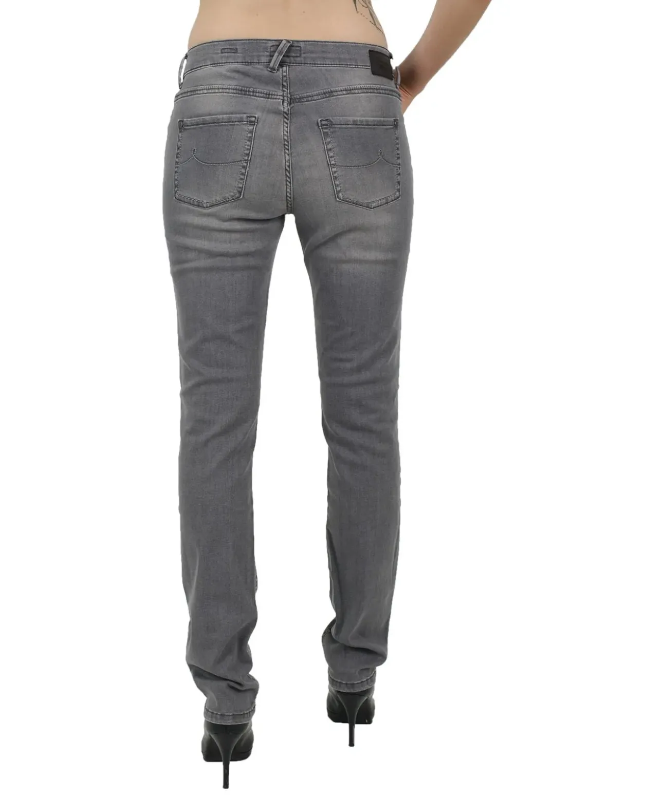 Pioneer Jeans Straight Sally in grauem Used-Look