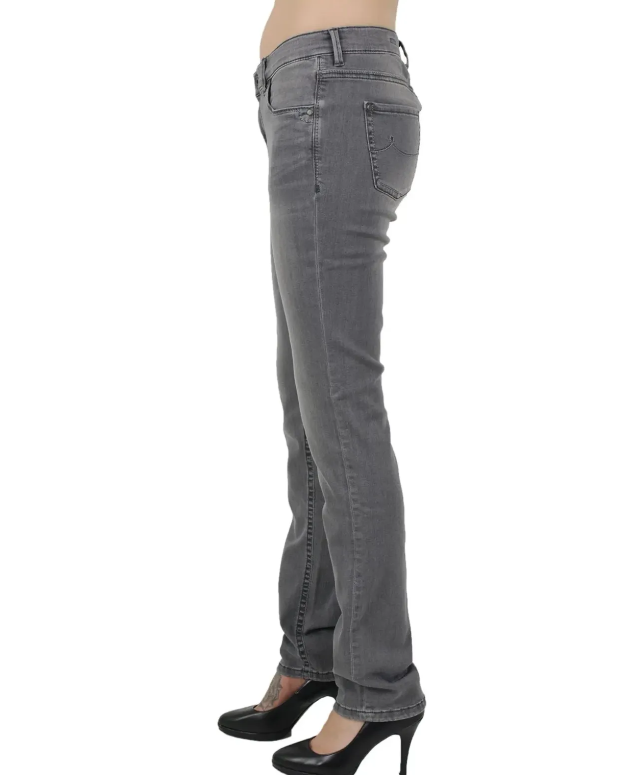 Pioneer Jeans Straight Sally in grauem Used-Look