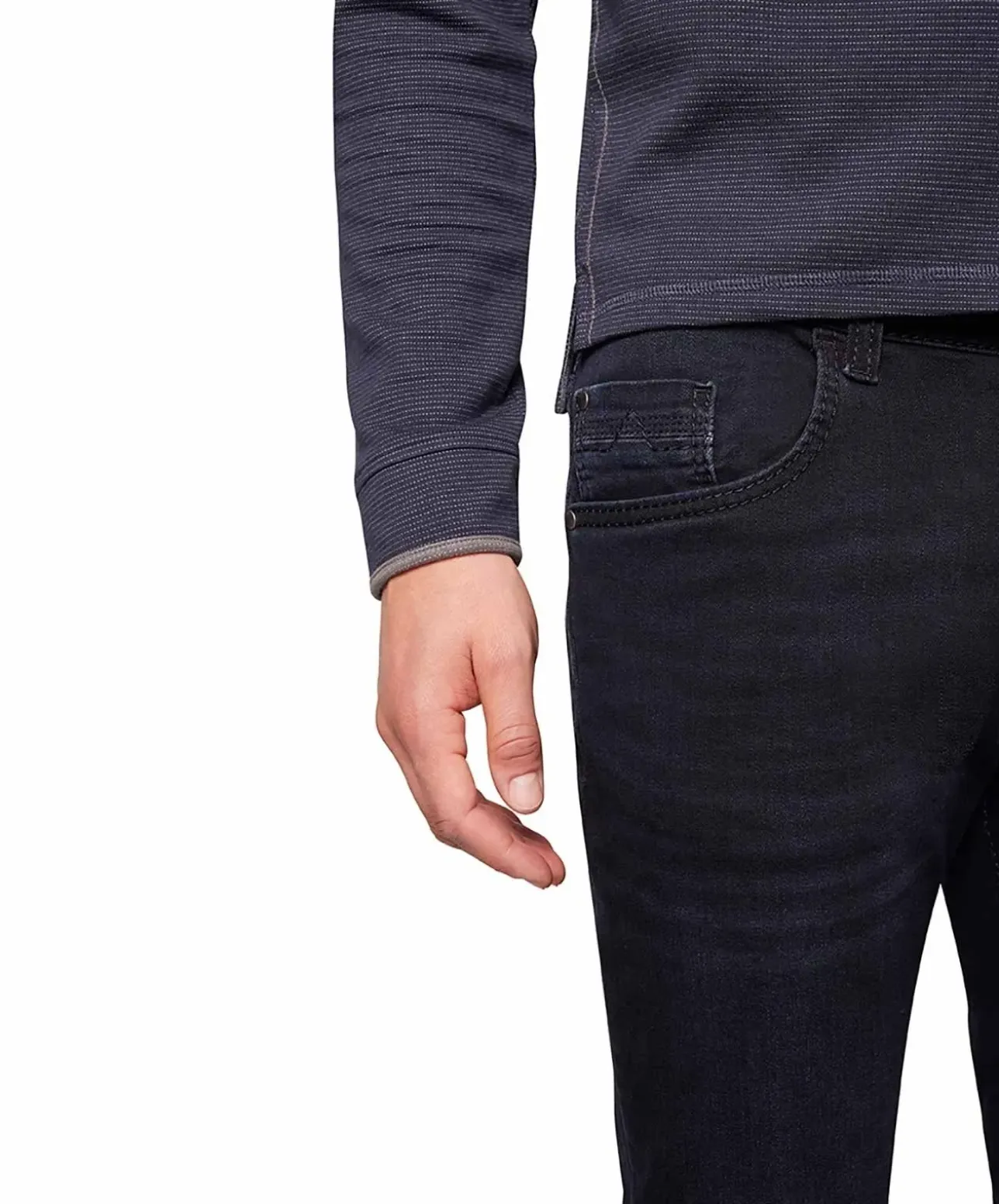 Pioneer Rando 1674 Jeans Regular Fit in Blue Used Whisker