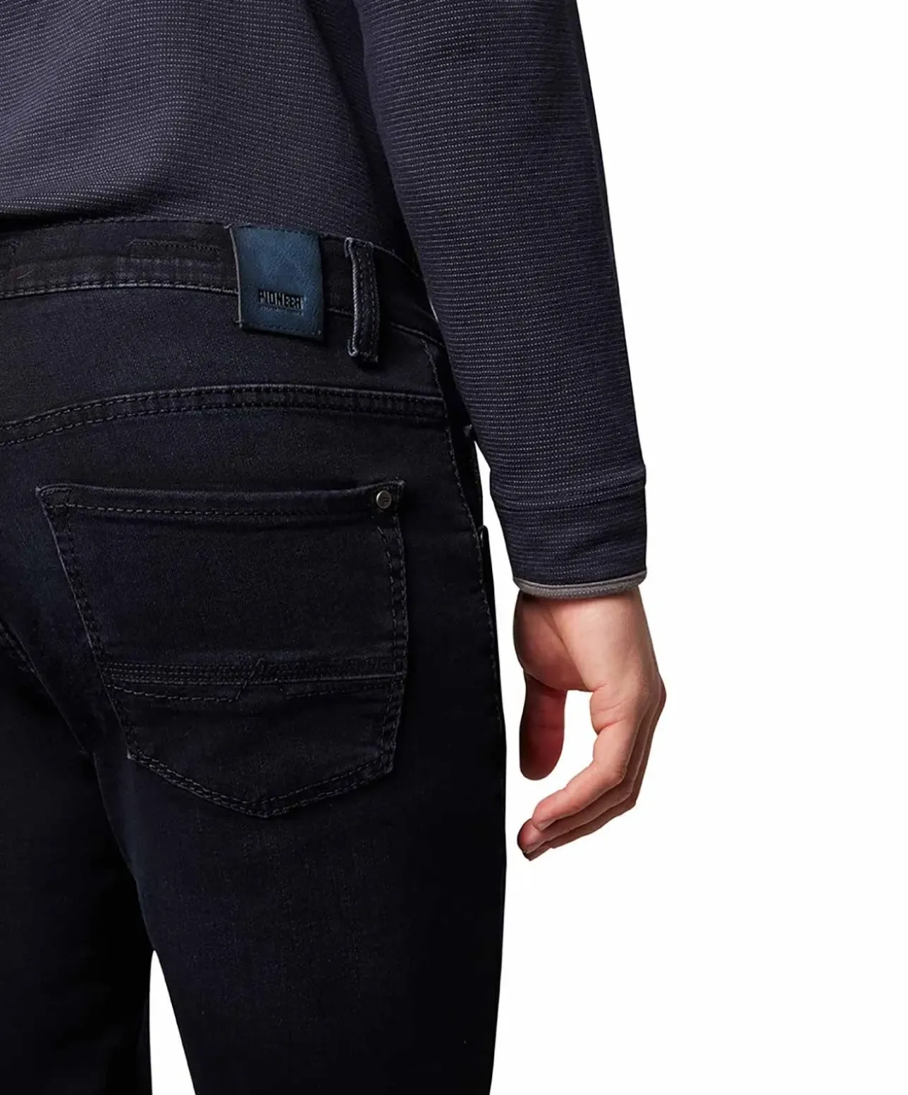 Pioneer Rando 1674 Jeans Regular Fit in Blue Used Whisker