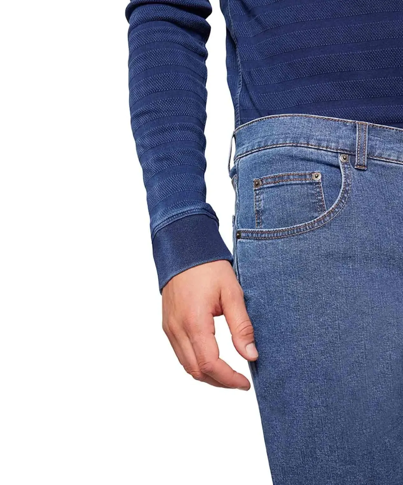 Pioneer Ron Jeans Regular Fit in heller Stone-Waschung