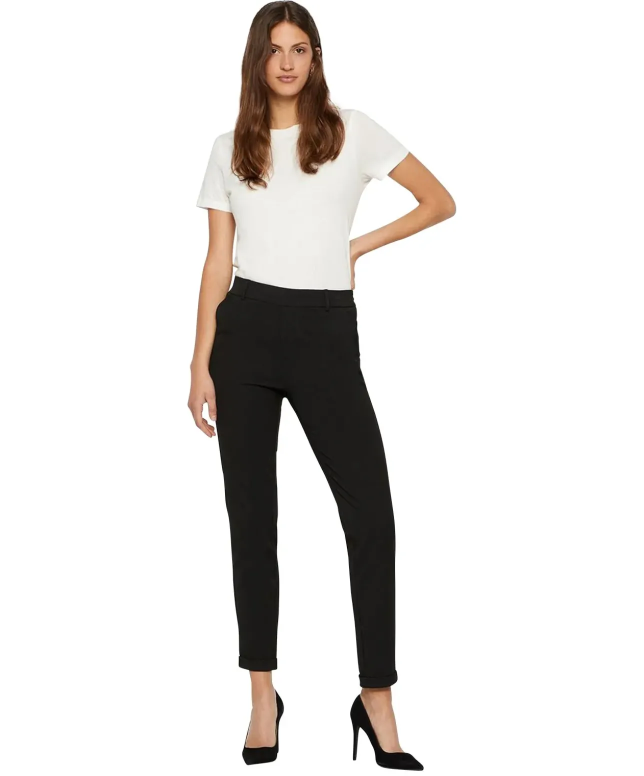 Vero Moda Anzughose Maya mit Stretch-Bund in Schwarz