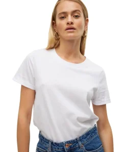 Vero Moda Basic T-Shirt Paula in weißen Bright White