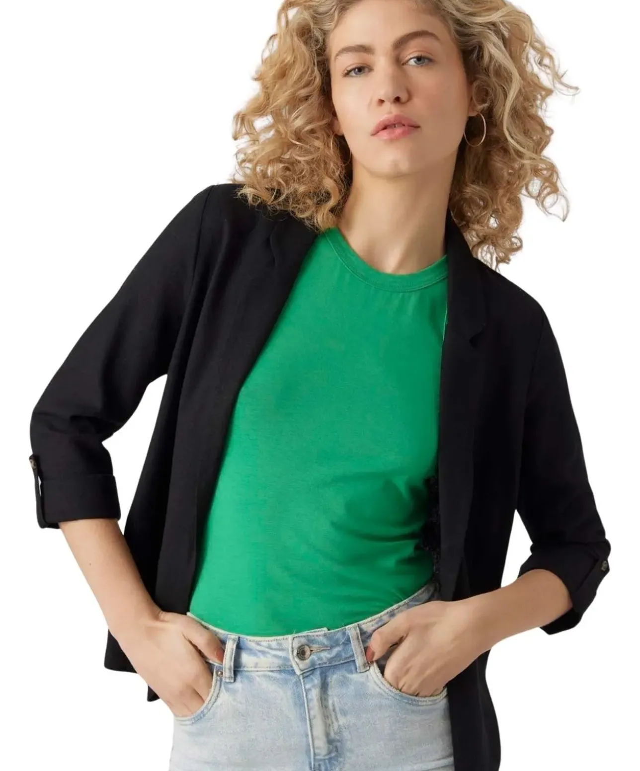 Vero Moda Blazer 3/4 Jesmiro in Schwarz