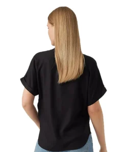 Vero Moda Blusenshirt Beauty mit Splitneck in Schwarz
