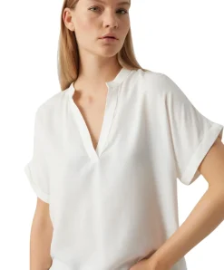 Vero Moda Blusenshirt Beauty mit Splitneck in Weiß