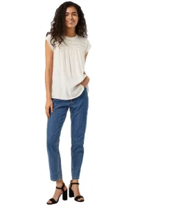 Vero Moda Blusenshirt Debbie mit kurzen Ärmeln in weiß