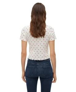 Vero Moda Blusenshirt Harry in Weiß mit Herzprint